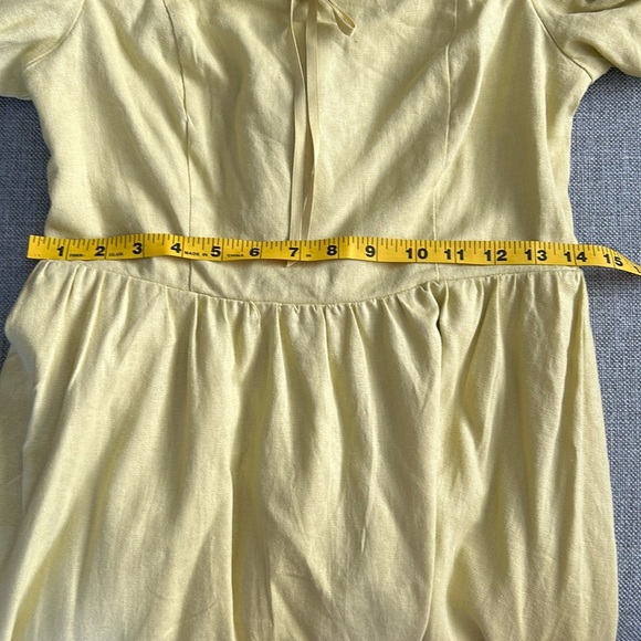 Camila Coelho Puff Sleeve Mini Dress in Light Green - Picture 4 of 7